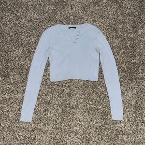 Light blue; Cropped sweater; Light stain on the front